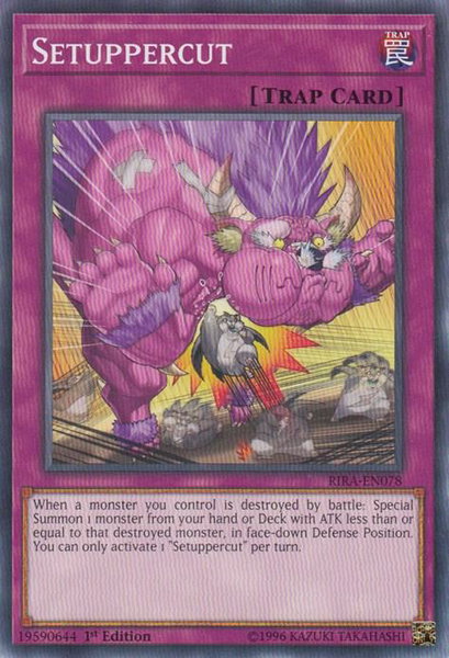 Setuppercut trading card from Rising Rampage Setuppercut - Rising Rampage YuGiOh trading card