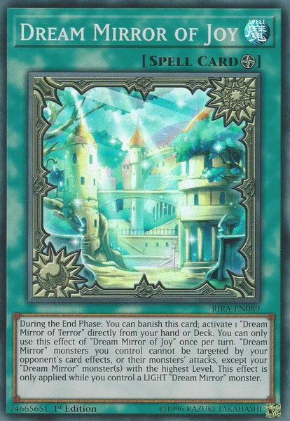 Dream Mirror of Joy trading card from Rising Rampage Dream Mirror of Joy - Rising Rampage YuGiOh trading card