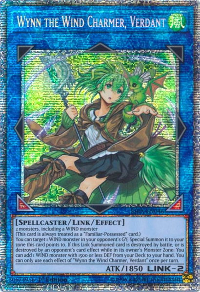Wynn the Wind Charmer, Verdant (Starlight Rare) - Rising Rampage YuGiOh trading card