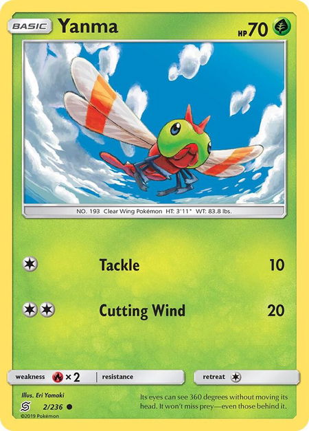 Yanma - SM - Unified Minds Pokémon trading card