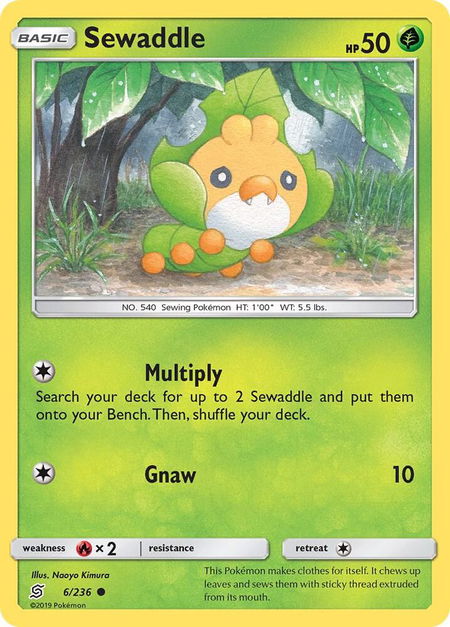 Sewaddle (6) - SM - Unified Minds Pokémon trading card