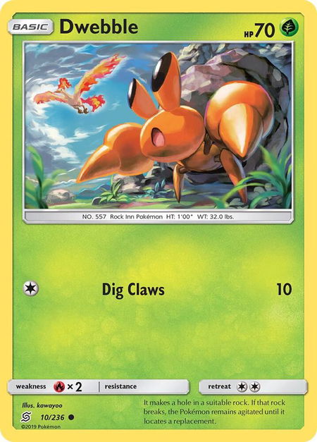 Dwebble - SM - Unified Minds Pokémon trading card