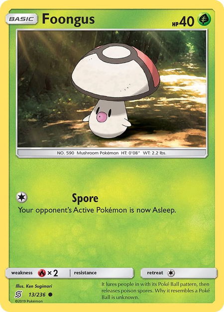 Foongus - SM - Unified Minds Pokémon trading card