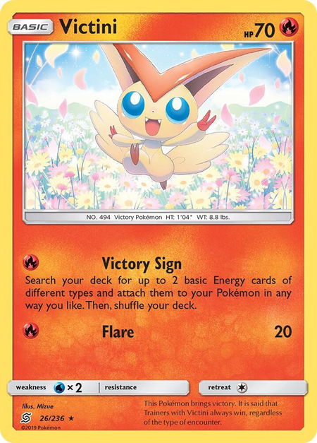 Victini - SM - Unified Minds Pokémon trading card