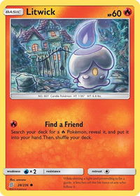 Litwick (28) - SM - Unified Minds (SM11) #28/236 - Common Pokémon Trading Card