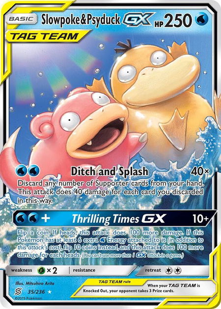 Slowpoke & Psyduck GX - SM - Unified Minds Pokémon trading card