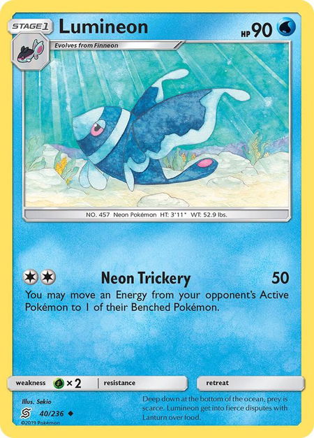 Lumineon - SM - Unified Minds Pokémon trading card