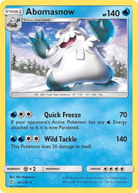 Abomasnow - SM - Unified Minds (SM11) #42/236 - Rare Pokémon Trading Card