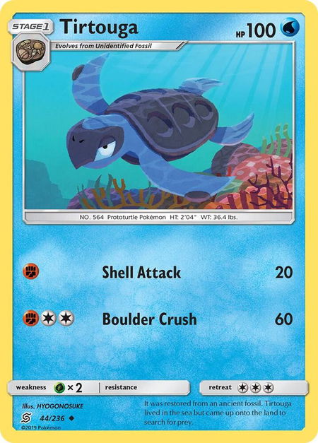 Tirtouga - SM - Unified Minds Pokémon trading card