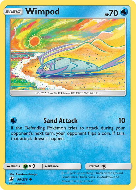 Wimpod - SM - Unified Minds Pokémon trading card