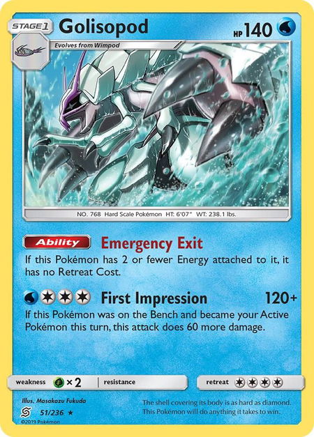 Golisopod - SM - Unified Minds Pokémon trading card
