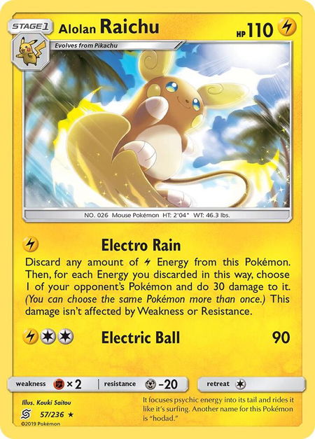 Alolan Raichu - SM - Unified Minds Pokémon trading card