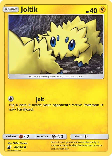 Joltik - SM - Unified Minds Pokémon trading card