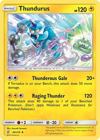 Thundurus - SM - Unified Minds (SM11) #68/236 - Uncommon Pokémon Trading Card