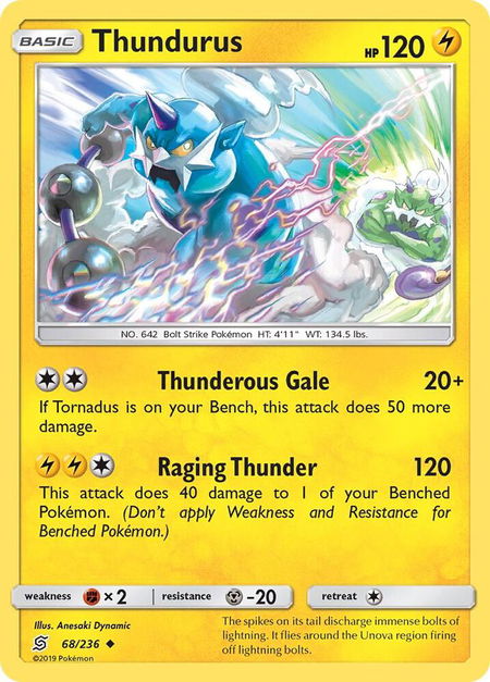 Thundurus - SM - Unified Minds Pokémon trading card