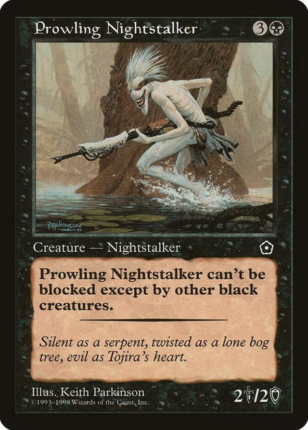 Prowling Nightstalker - Portal Second Age Magic: The Gathering trading card