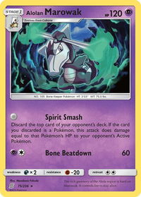 Alolan Marowak - SM - Unified Minds (SM11) #75/236 - Rare Pokémon Trading Card