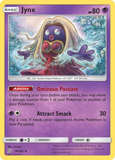 Jynx - SM - Unified Minds Pokémon trading card