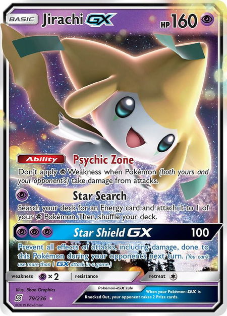 Jirachi GX - SM - Unified Minds Pokémon trading card