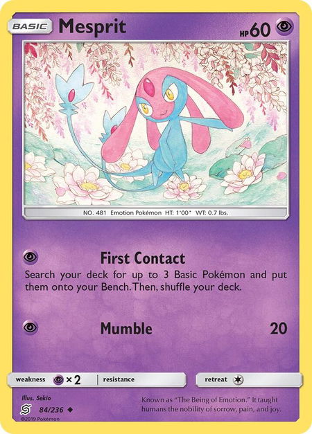 Mesprit - SM - Unified Minds Pokémon trading card
