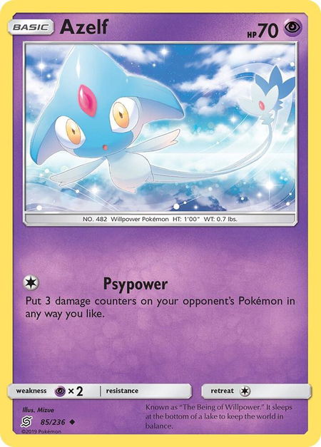 Azelf - SM - Unified Minds Pokémon trading card