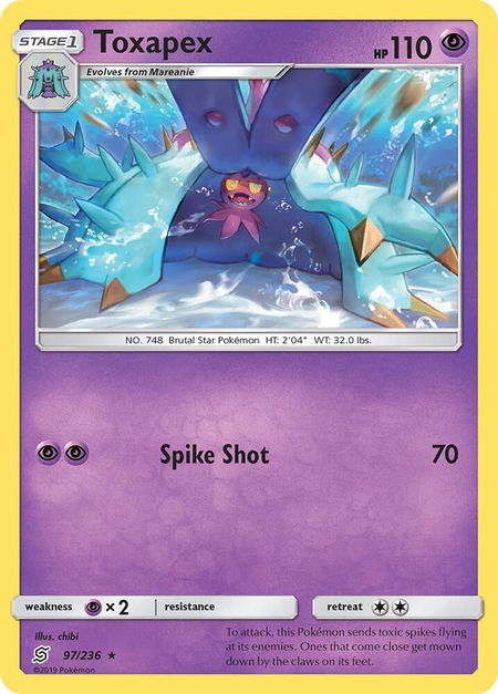 Toxapex - SM - Unified Minds Pokémon trading card