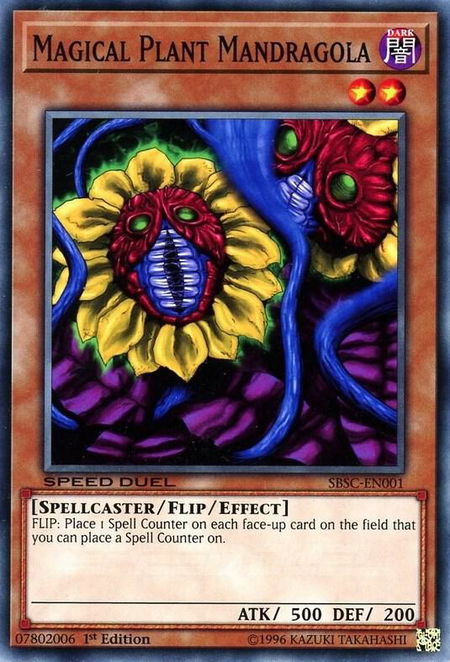 Magical Plant Mandragola - Speed Duel: Scars of Battle YuGiOh trading card