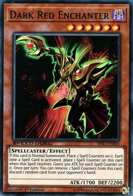 Dark Red Enchanter trading card from Speed Duel: Scars of Battle Dark Red Enchanter - Speed Duel: Scars of Battle YuGiOh trading card