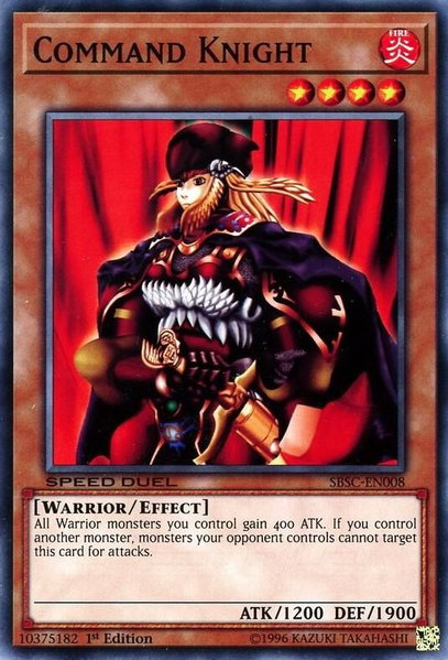 Command Knight trading card from Speed Duel: Scars of Battle Command Knight - Speed Duel: Scars of Battle YuGiOh trading card
