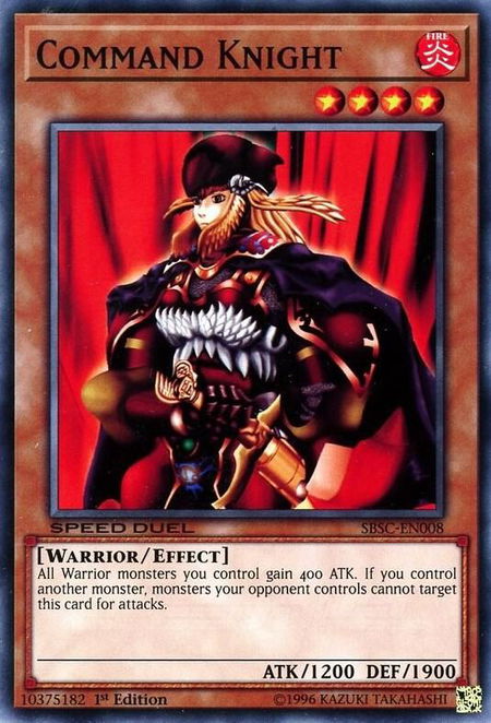 Command Knight trading card from Speed Duel: Scars of Battle Command Knight - Speed Duel: Scars of Battle YuGiOh trading card