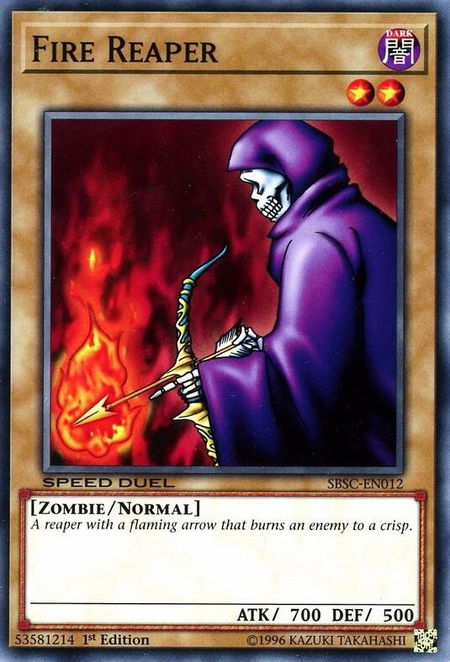 Fire Reaper - Speed Duel: Scars of Battle YuGiOh trading card