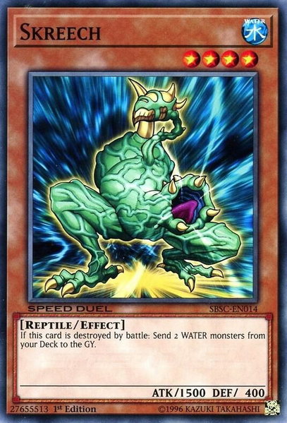 Skreech - Speed Duel: Scars of Battle YuGiOh trading card