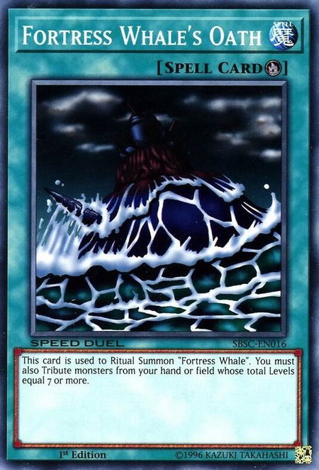 Fortress Whale's Oath - Speed Duel: Scars of Battle YuGiOh trading card
