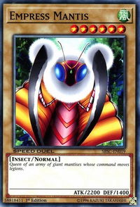 Empress Mantis - Speed Duel: Scars of Battle (SBSC) #SBSC-EN019 - Common / Short Print YuGiOh Trading Card