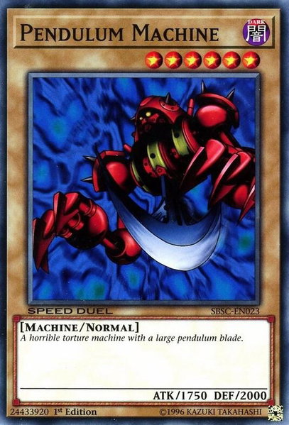 Pendulum Machine - Speed Duel: Scars of Battle YuGiOh trading card