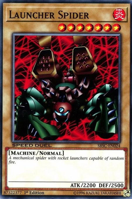 Launcher Spider - Speed Duel: Scars of Battle YuGiOh trading card