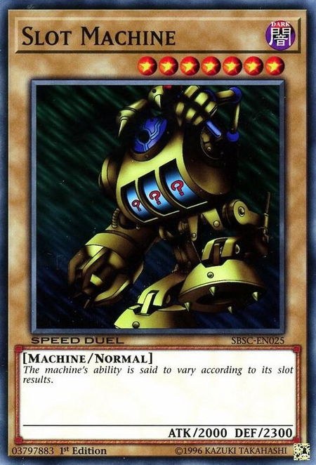 Slot Machine trading card from Speed Duel: Scars of Battle Slot Machine - Speed Duel: Scars of Battle YuGiOh trading card