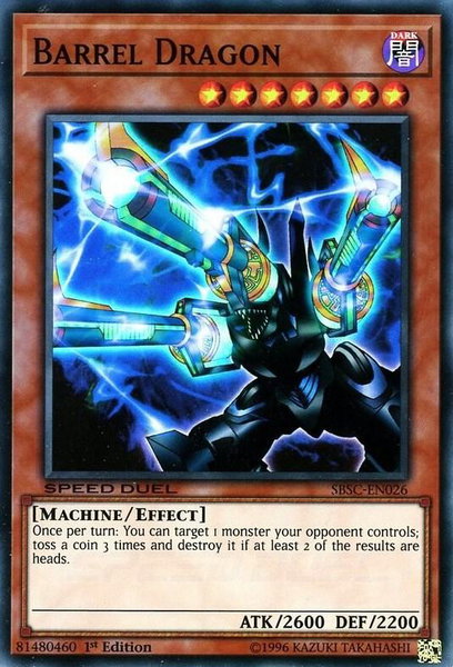 Barrel Dragon - Speed Duel: Scars of Battle YuGiOh trading card