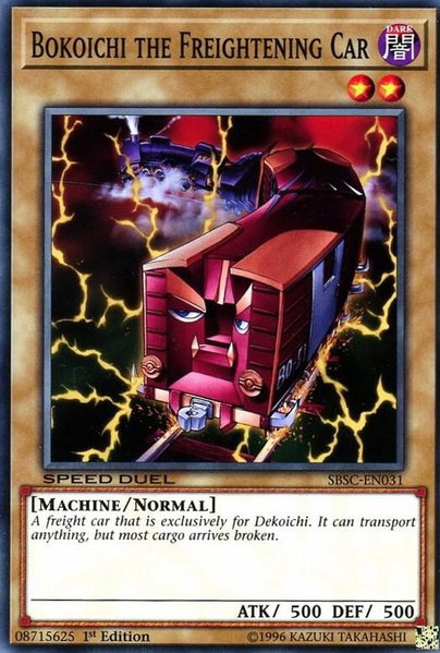Bokoichi the Freightening Car - Speed Duel: Scars of Battle YuGiOh trading card