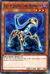 Ally of Justice Core Destroyer - Speed Duel: Scars of Battle (SBSC) #SBSC-EN036 - Common / Short Print YuGiOh Trading Card