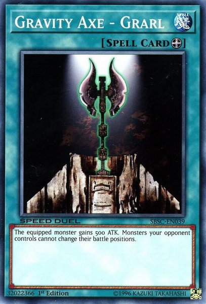 Gravity Axe - Grarl trading card from Speed Duel: Scars of Battle Gravity Axe - Grarl - Speed Duel: Scars of Battle YuGiOh trading card