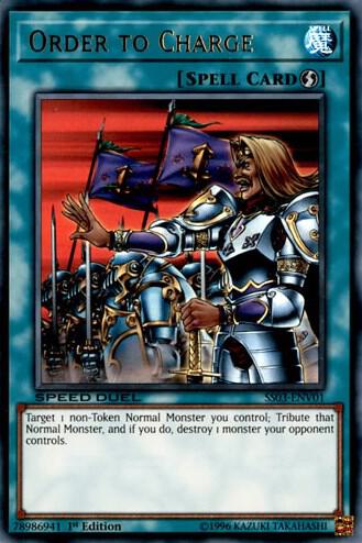 Order to Charge trading card from Speed Duel Decks: Ultimate Predators Order to Charge - Speed Duel Decks: Ultimate Predators YuGiOh trading card