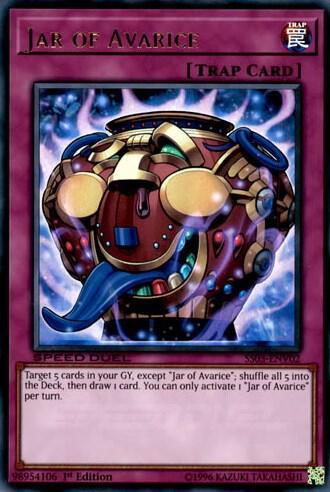 Jar of Avarice - Speed Duel Decks: Ultimate Predators YuGiOh trading card