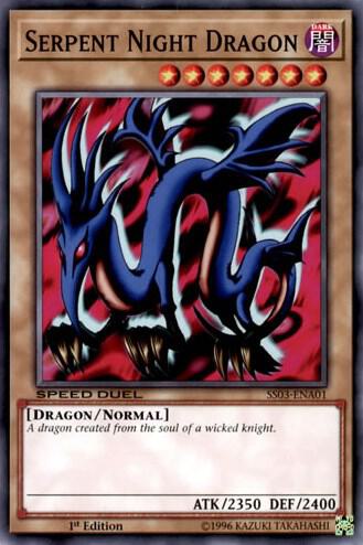 Serpent Night Dragon trading card from Speed Duel Decks: Ultimate Predators Serpent Night Dragon - Speed Duel Decks: Ultimate Predators YuGiOh trading card