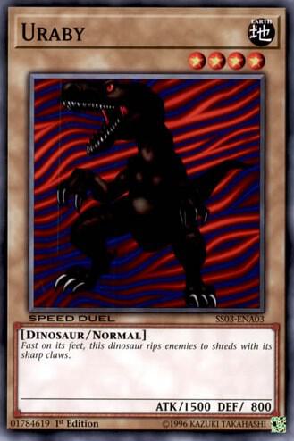 Uraby trading card from Speed Duel Decks: Ultimate Predators Uraby - Speed Duel Decks: Ultimate Predators YuGiOh trading card