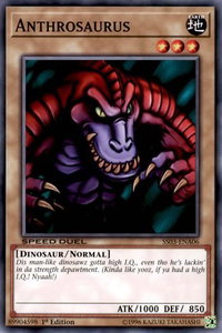 Anthrosaurus - Speed Duel Decks: Ultimate Predators (SS03) #SS03-ENA06 - Common / Short Print YuGiOh Trading Card