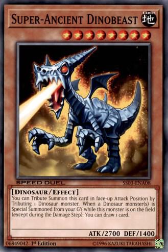 Super-Ancient Dinobeast trading card from Speed Duel Decks: Ultimate Predators Super-Ancient Dinobeast - Speed Duel Decks: Ultimate Predators YuGiOh trading card