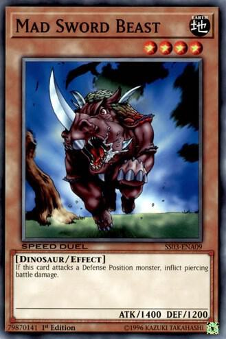 Mad Sword Beast - Speed Duel Decks: Ultimate Predators YuGiOh trading card