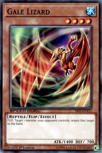 Gale Lizard trading card from Speed Duel Decks: Ultimate Predators Gale Lizard - Speed Duel Decks: Ultimate Predators YuGiOh trading card