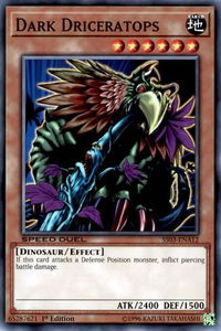 Dark Driceratops - Speed Duel Decks: Ultimate Predators (SS03) #SS03-ENA12 - Common / Short Print YuGiOh Trading Card